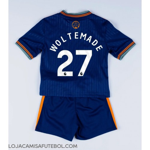 Camisa de Futebol Newcastle United Nick Woltemade #27 Equipamento Alternativo Infantil 2025-26 Manga Curta (+ Calças curtas)